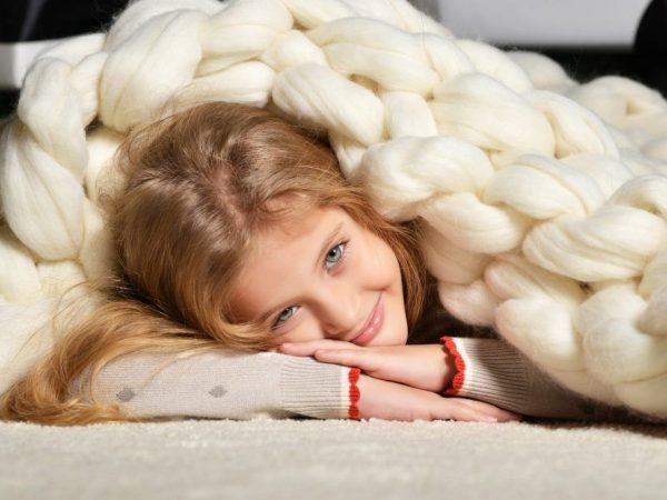 Beautiful blanket made of merino wool