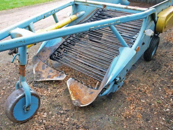 The potato digger is attached to any equipment