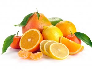 Citrusvruchten op het kindermenu