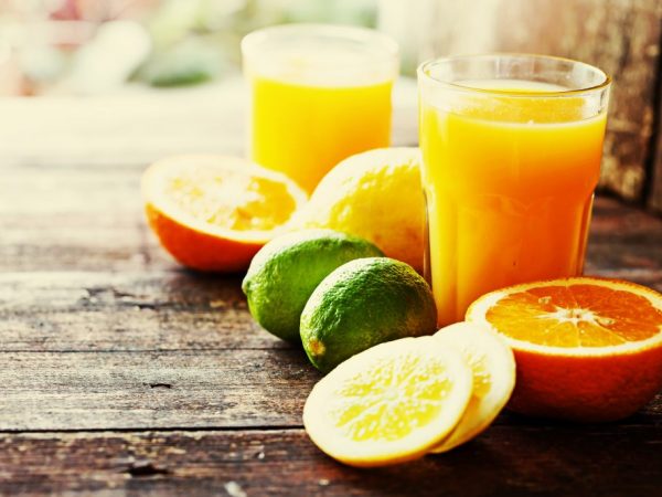 Orange juice gives a boost of vivacity
