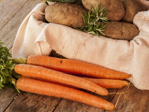 Contenido de almidón en zanahorias