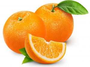 Obsah vitamínů v oranžové barvě
